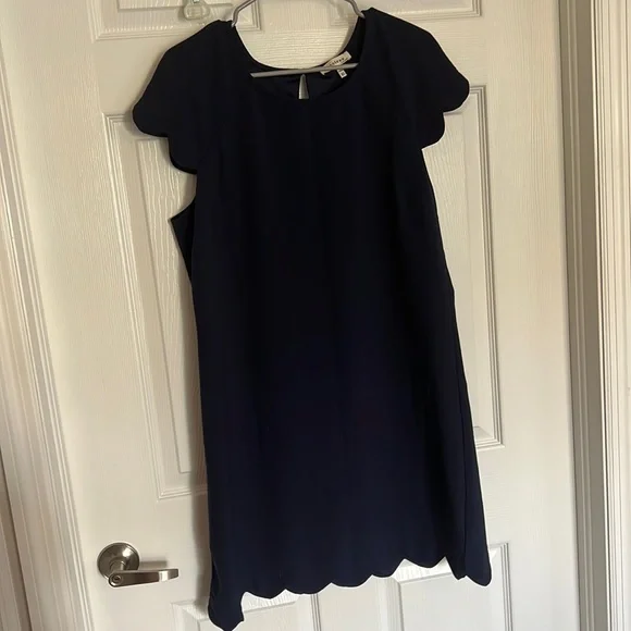 monteau navy blue dress Monteau Los Angeles Navy Blue Sleeveless Maxi Dress w/ Black Lace Back SZ M